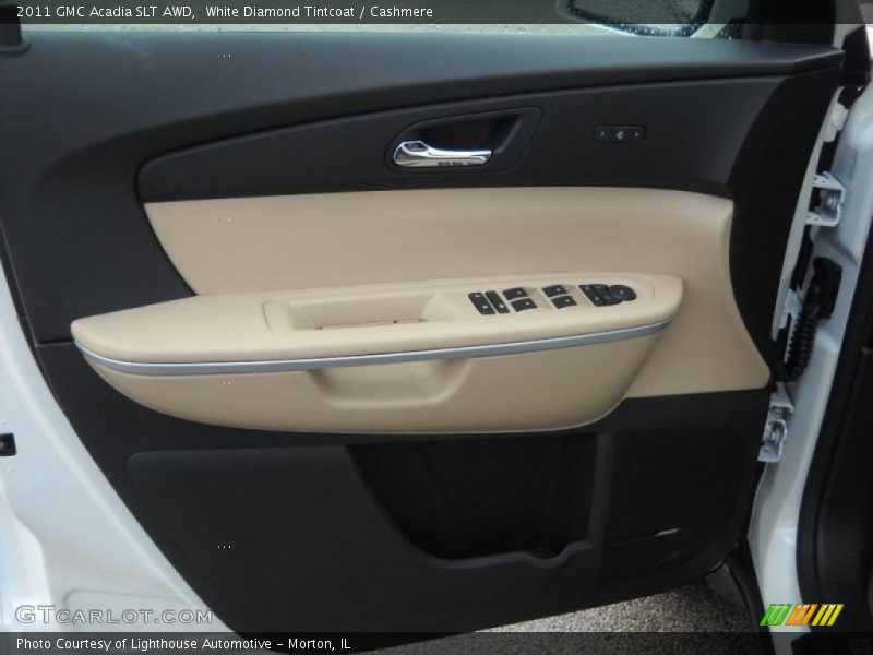 White Diamond Tintcoat / Cashmere 2011 GMC Acadia SLT AWD