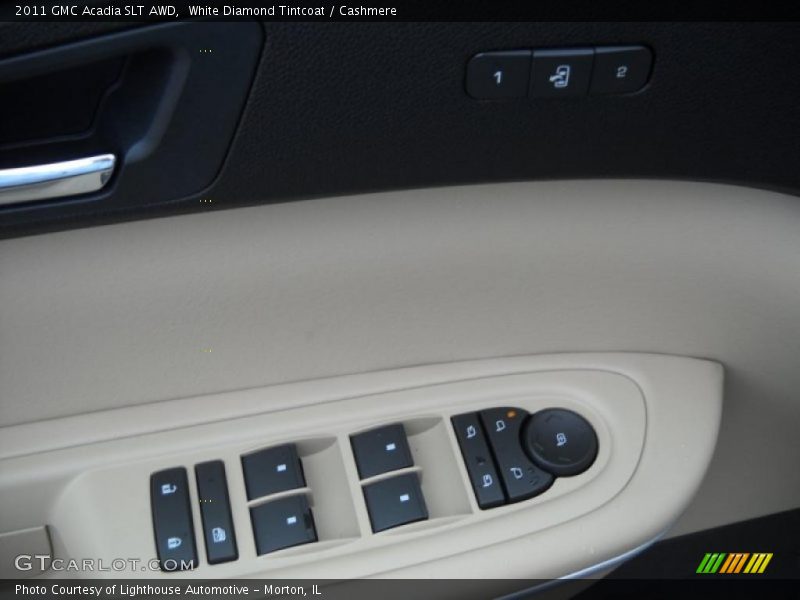 White Diamond Tintcoat / Cashmere 2011 GMC Acadia SLT AWD