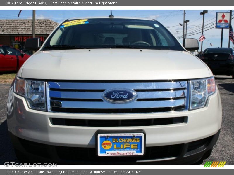 Light Sage Metallic / Medium Light Stone 2007 Ford Edge SE AWD