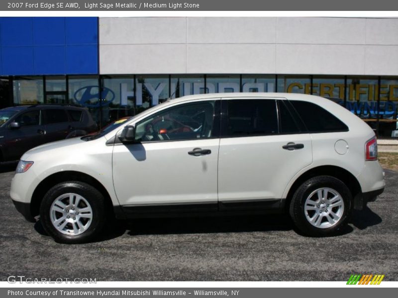 Light Sage Metallic / Medium Light Stone 2007 Ford Edge SE AWD