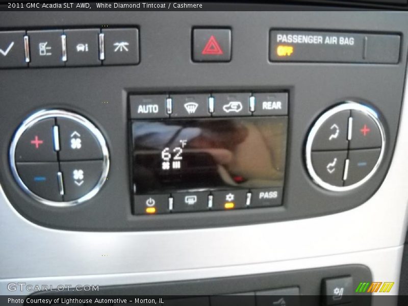 White Diamond Tintcoat / Cashmere 2011 GMC Acadia SLT AWD