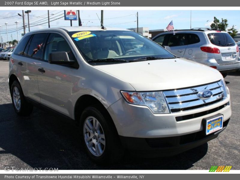Light Sage Metallic / Medium Light Stone 2007 Ford Edge SE AWD