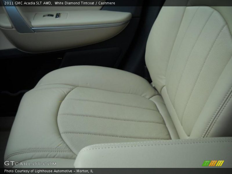 White Diamond Tintcoat / Cashmere 2011 GMC Acadia SLT AWD