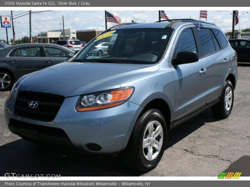 Silver Blue / Gray 2009 Hyundai Santa Fe GLS