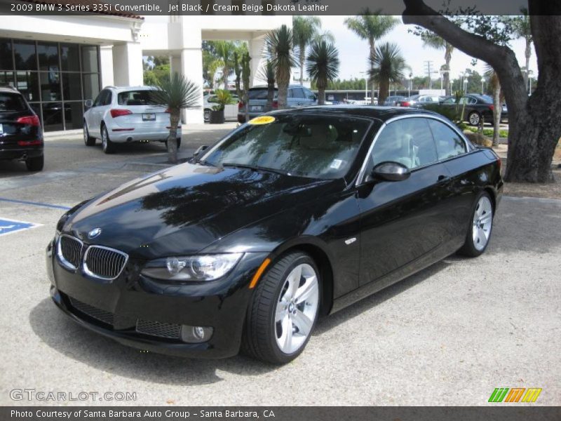 Jet Black / Cream Beige Dakota Leather 2009 BMW 3 Series 335i Convertible