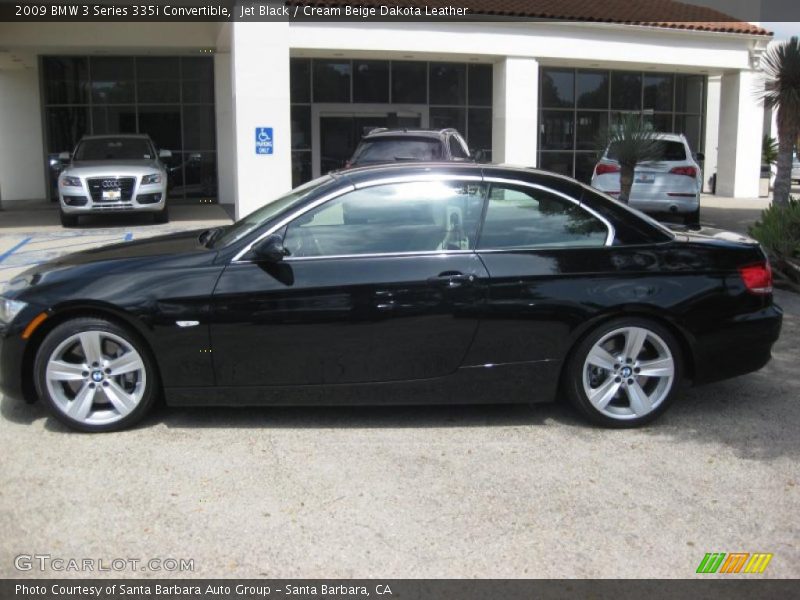 Jet Black / Cream Beige Dakota Leather 2009 BMW 3 Series 335i Convertible