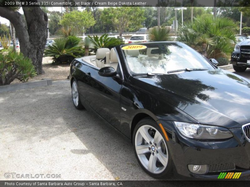 Jet Black / Cream Beige Dakota Leather 2009 BMW 3 Series 335i Convertible