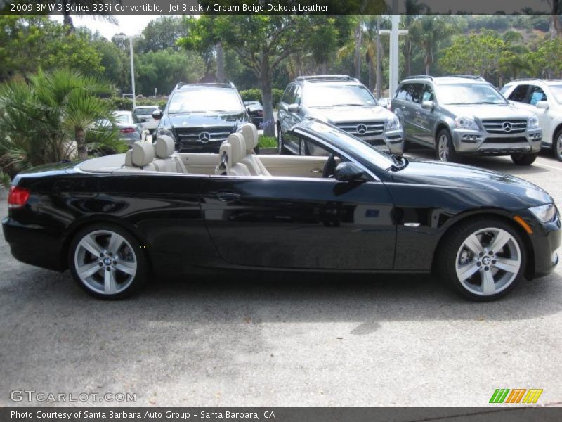 Jet Black / Cream Beige Dakota Leather 2009 BMW 3 Series 335i Convertible