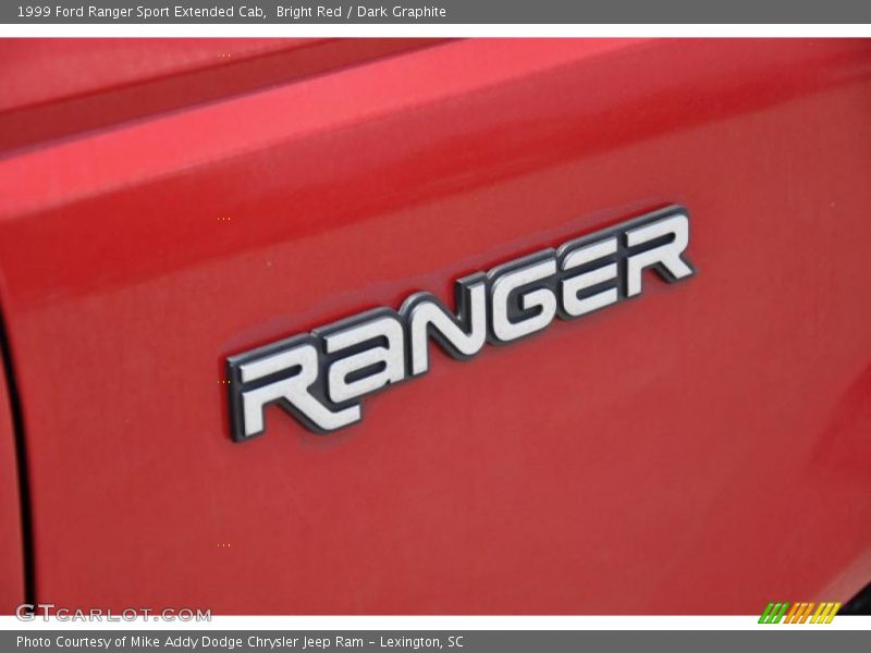 Bright Red / Dark Graphite 1999 Ford Ranger Sport Extended Cab