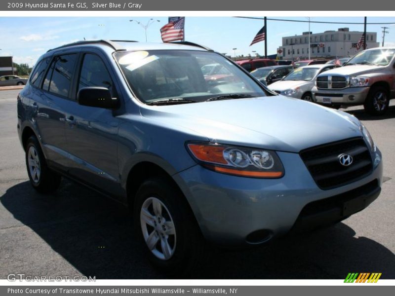 Silver Blue / Gray 2009 Hyundai Santa Fe GLS