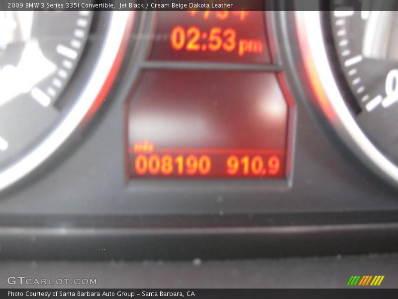 Jet Black / Cream Beige Dakota Leather 2009 BMW 3 Series 335i Convertible