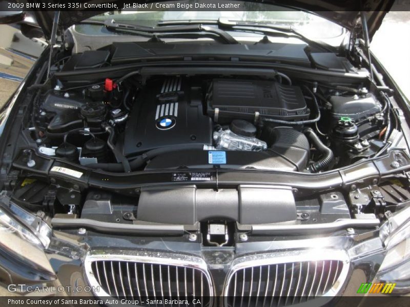 Jet Black / Cream Beige Dakota Leather 2009 BMW 3 Series 335i Convertible