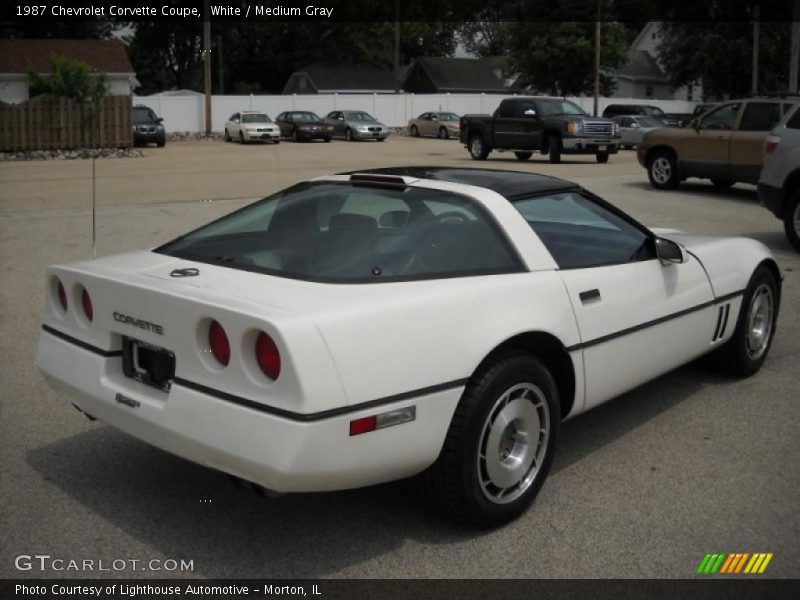 White / Medium Gray 1987 Chevrolet Corvette Coupe