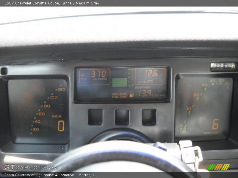 White / Medium Gray 1987 Chevrolet Corvette Coupe