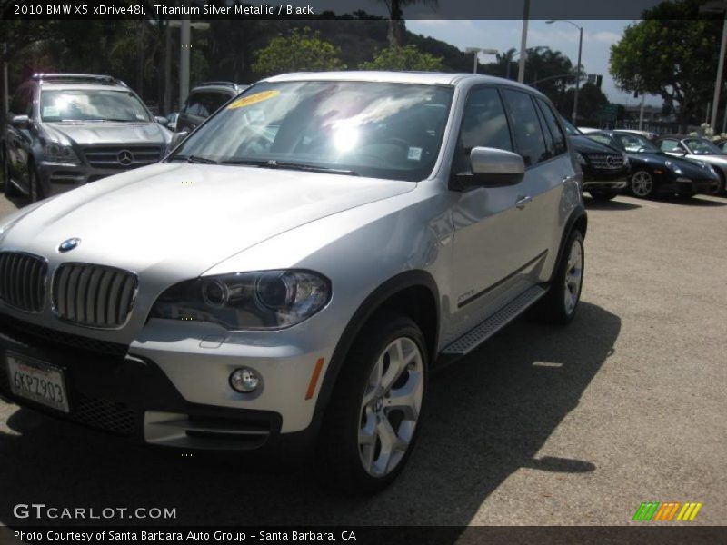 Titanium Silver Metallic / Black 2010 BMW X5 xDrive48i