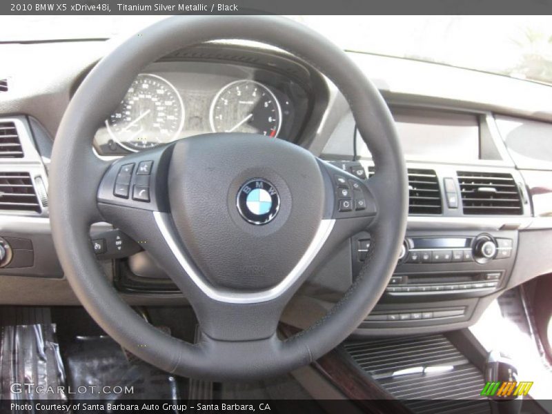 Titanium Silver Metallic / Black 2010 BMW X5 xDrive48i