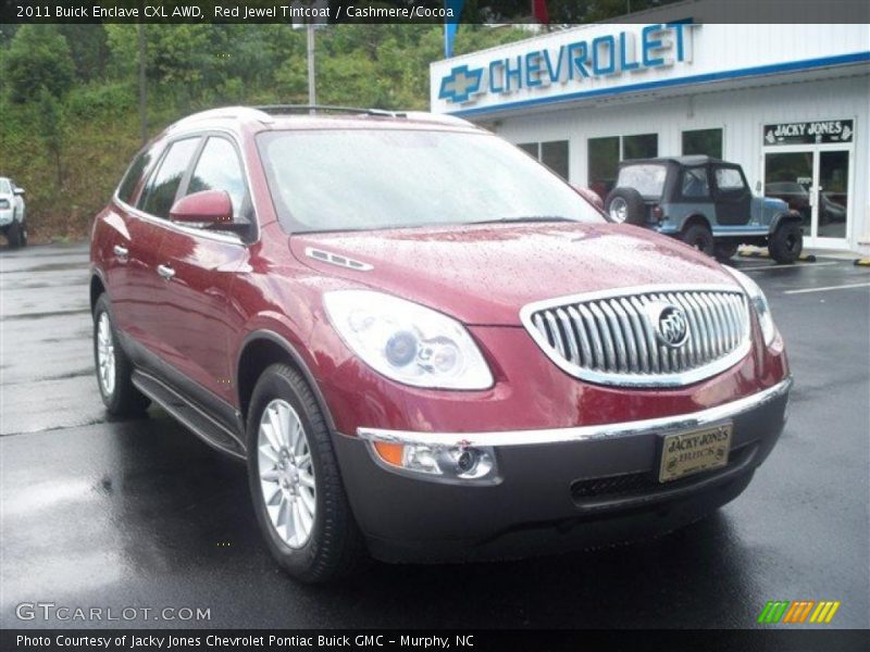 Red Jewel Tintcoat / Cashmere/Cocoa 2011 Buick Enclave CXL AWD