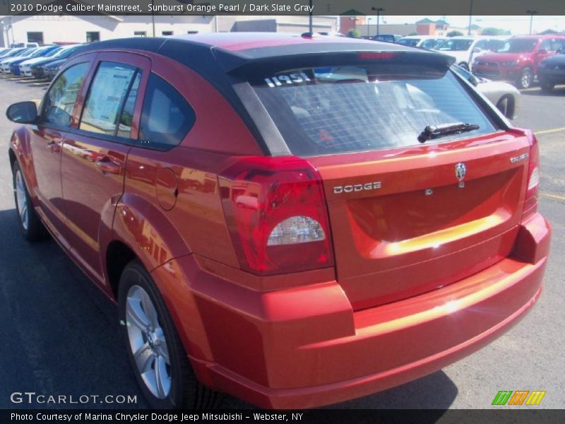 Sunburst Orange Pearl / Dark Slate Gray 2010 Dodge Caliber Mainstreet