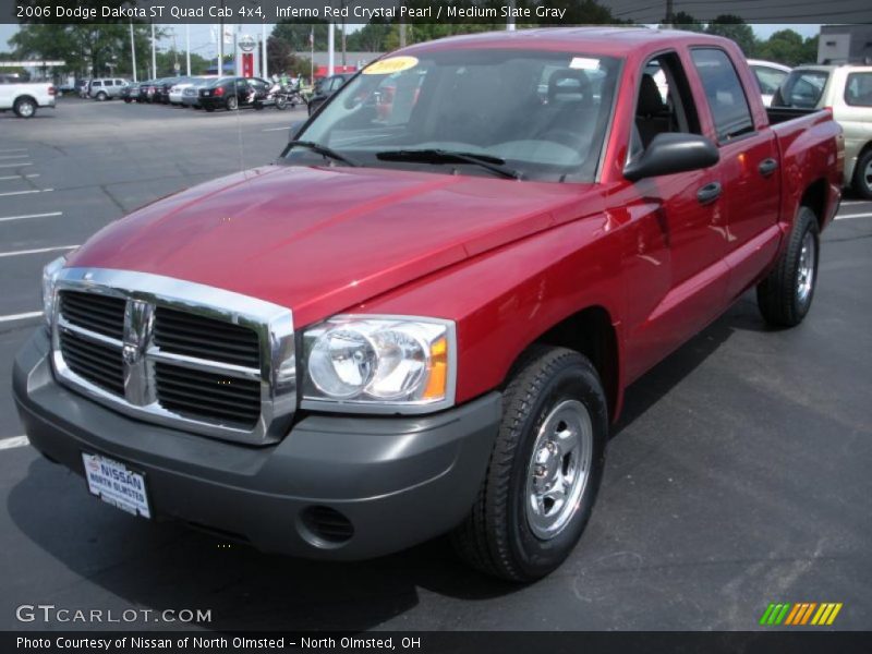 Inferno Red Crystal Pearl / Medium Slate Gray 2006 Dodge Dakota ST Quad Cab 4x4
