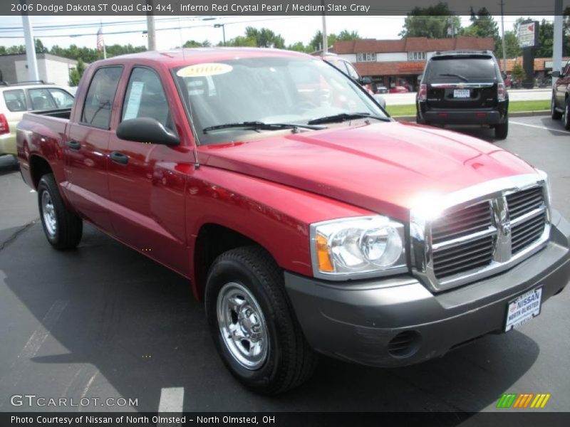Inferno Red Crystal Pearl / Medium Slate Gray 2006 Dodge Dakota ST Quad Cab 4x4