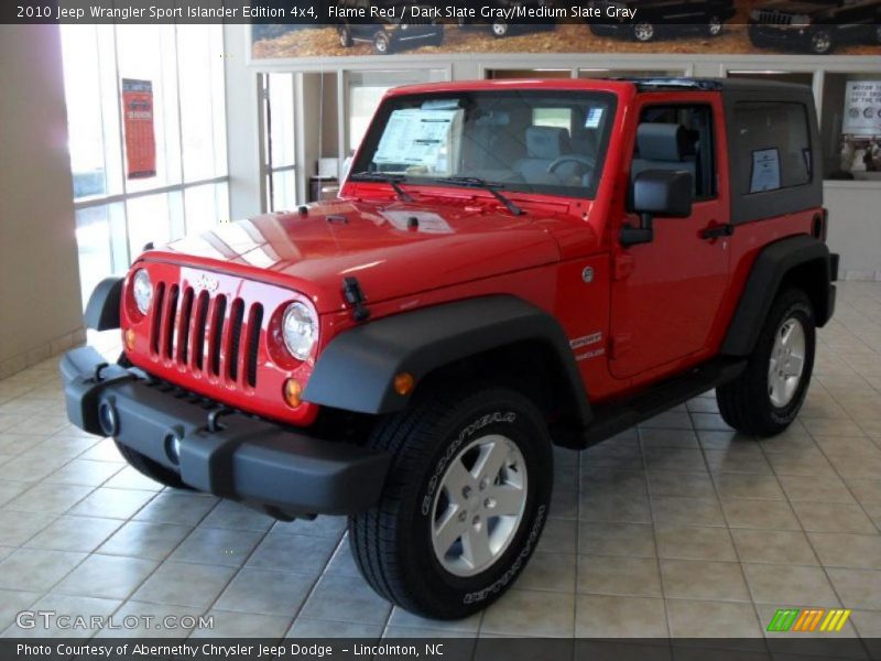 Flame Red / Dark Slate Gray/Medium Slate Gray 2010 Jeep Wrangler Sport Islander Edition 4x4