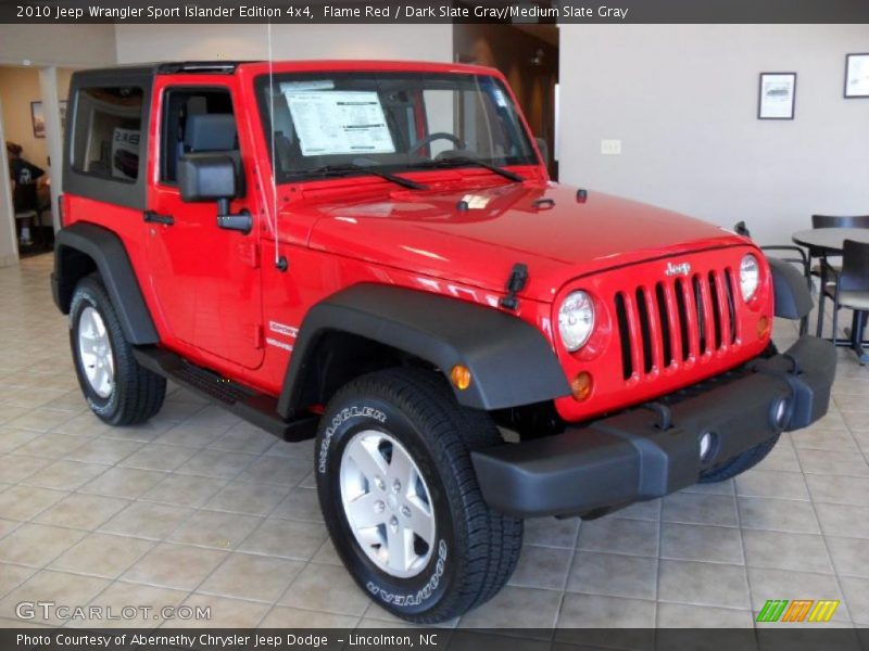 Flame Red / Dark Slate Gray/Medium Slate Gray 2010 Jeep Wrangler Sport Islander Edition 4x4