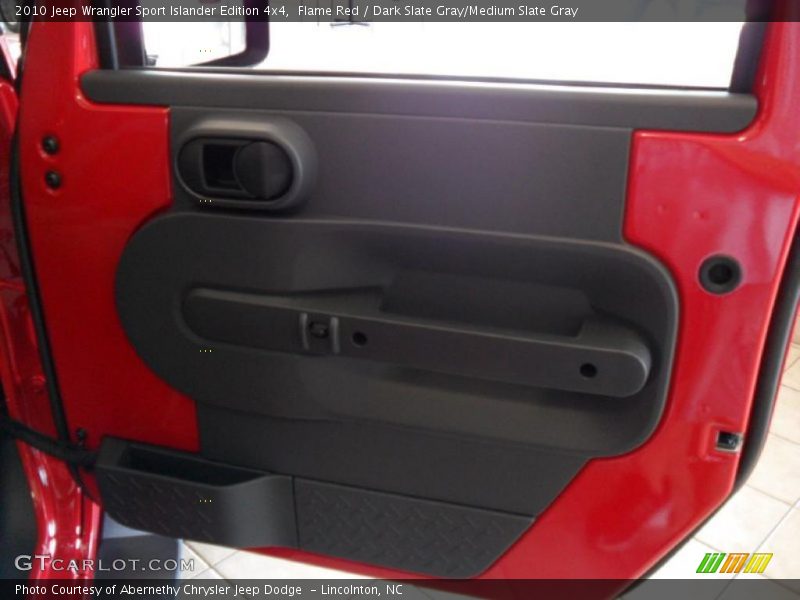 Flame Red / Dark Slate Gray/Medium Slate Gray 2010 Jeep Wrangler Sport Islander Edition 4x4