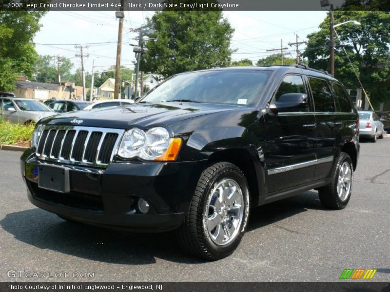 Black / Dark Slate Gray/Light Graystone 2008 Jeep Grand Cherokee Limited 4x4