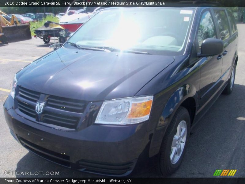 Blackberry Metallic / Medium Slate Gray/Light Shale 2010 Dodge Grand Caravan SE Hero