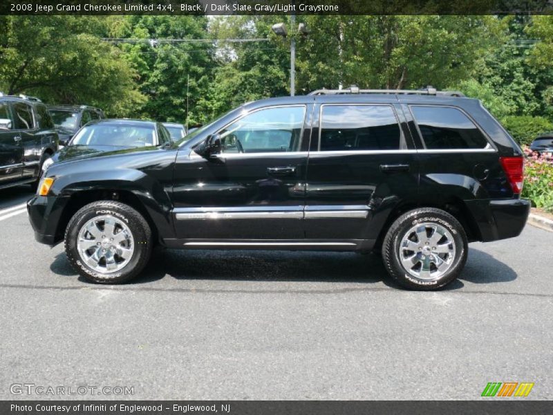 Black / Dark Slate Gray/Light Graystone 2008 Jeep Grand Cherokee Limited 4x4