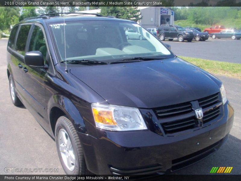 Blackberry Metallic / Medium Slate Gray/Light Shale 2010 Dodge Grand Caravan SE Hero