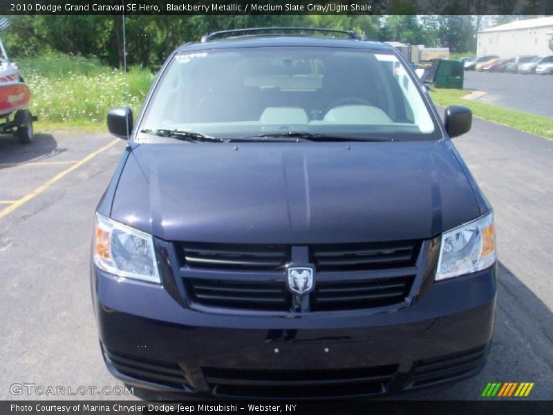 Blackberry Metallic / Medium Slate Gray/Light Shale 2010 Dodge Grand Caravan SE Hero