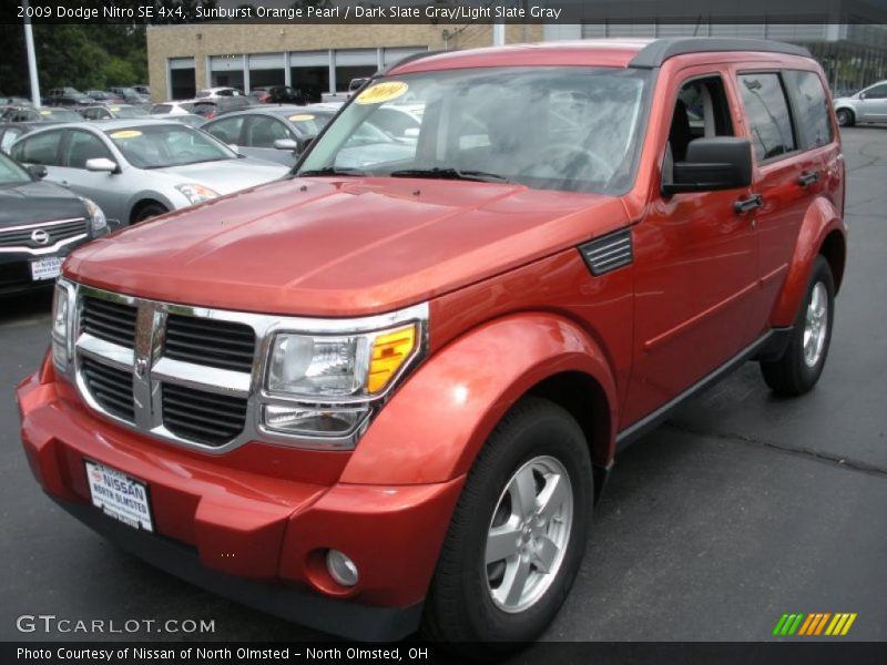 Sunburst Orange Pearl / Dark Slate Gray/Light Slate Gray 2009 Dodge Nitro SE 4x4