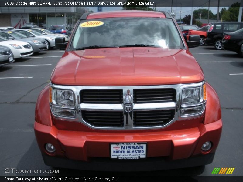 Sunburst Orange Pearl / Dark Slate Gray/Light Slate Gray 2009 Dodge Nitro SE 4x4
