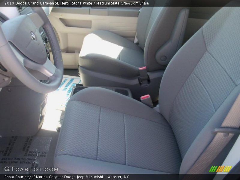Stone White / Medium Slate Gray/Light Shale 2010 Dodge Grand Caravan SE Hero