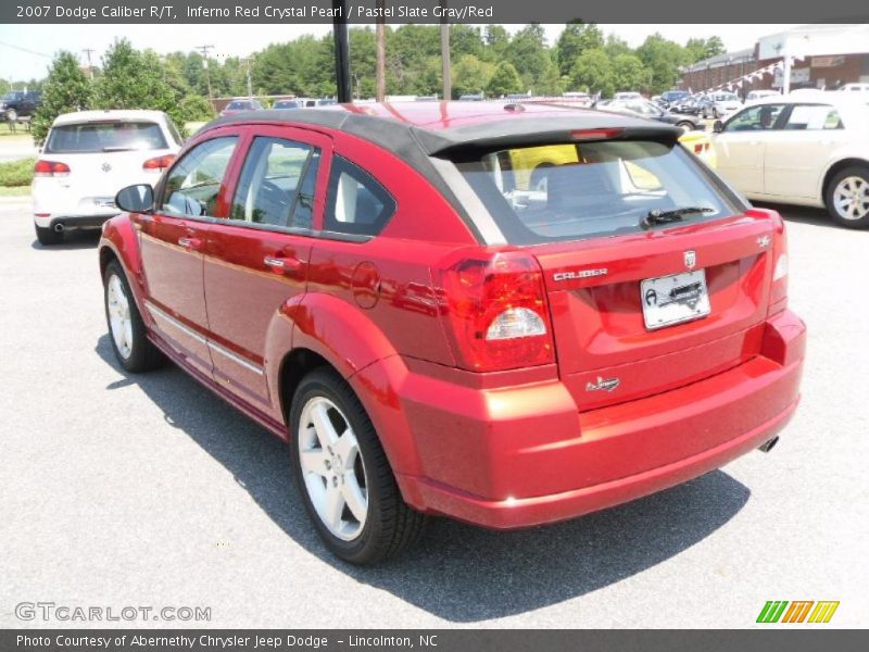 Inferno Red Crystal Pearl / Pastel Slate Gray/Red 2007 Dodge Caliber R/T
