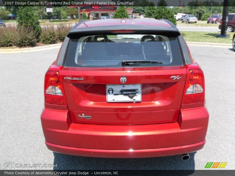 Inferno Red Crystal Pearl / Pastel Slate Gray/Red 2007 Dodge Caliber R/T