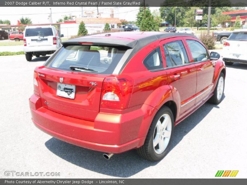 Inferno Red Crystal Pearl / Pastel Slate Gray/Red 2007 Dodge Caliber R/T