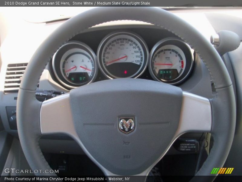 Stone White / Medium Slate Gray/Light Shale 2010 Dodge Grand Caravan SE Hero