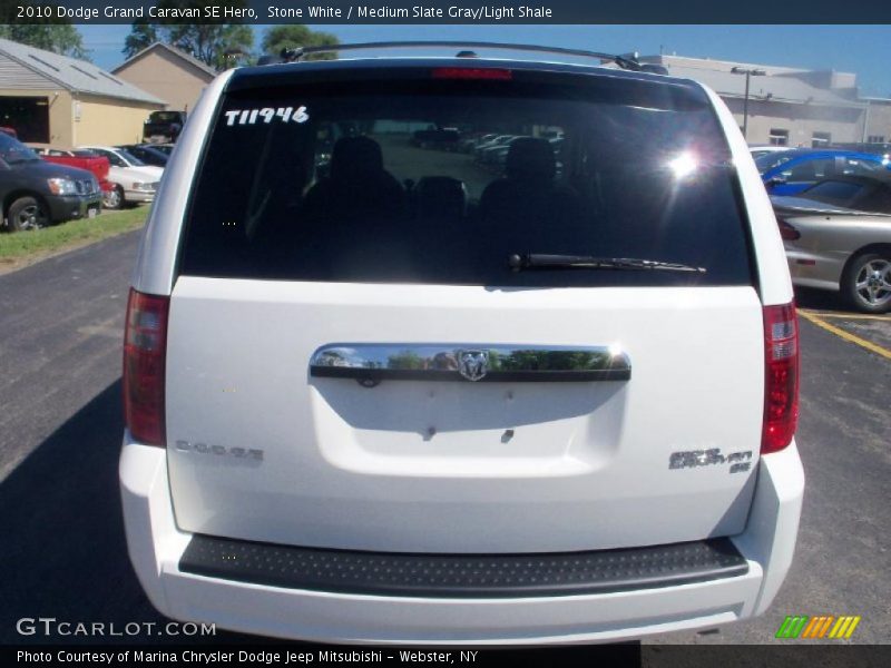 Stone White / Medium Slate Gray/Light Shale 2010 Dodge Grand Caravan SE Hero