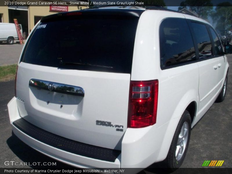 Stone White / Medium Slate Gray/Light Shale 2010 Dodge Grand Caravan SE Hero