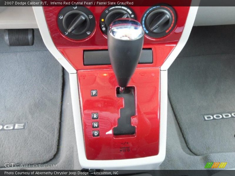 Inferno Red Crystal Pearl / Pastel Slate Gray/Red 2007 Dodge Caliber R/T