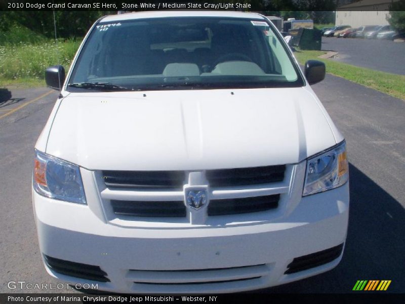Stone White / Medium Slate Gray/Light Shale 2010 Dodge Grand Caravan SE Hero