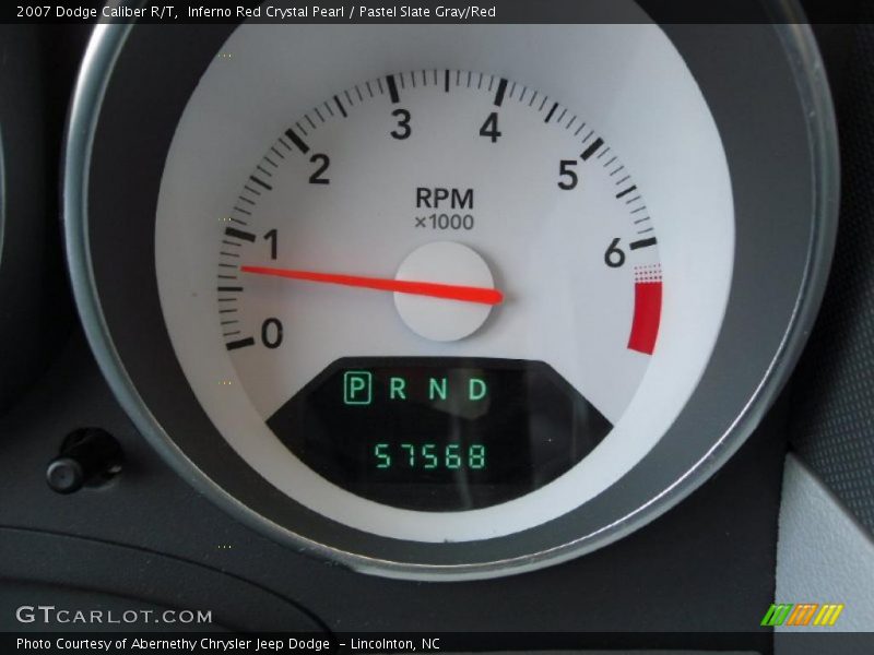 Inferno Red Crystal Pearl / Pastel Slate Gray/Red 2007 Dodge Caliber R/T