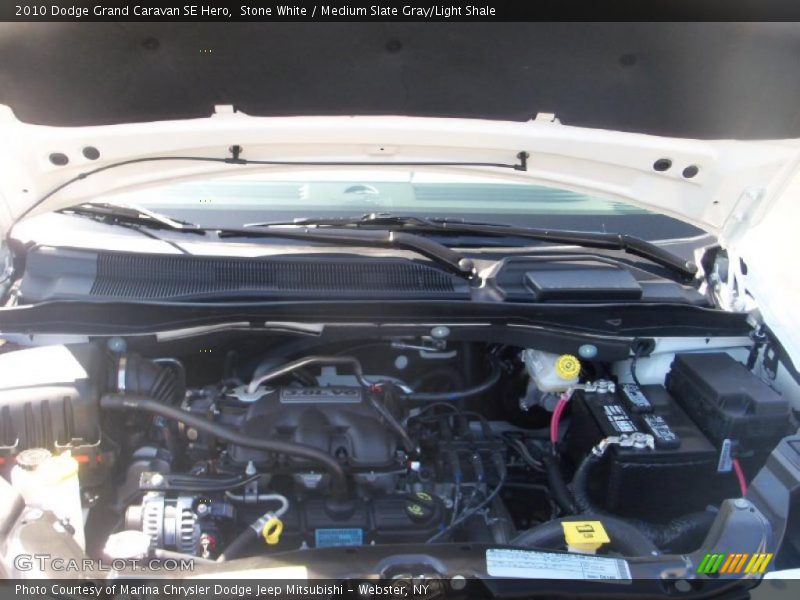 Stone White / Medium Slate Gray/Light Shale 2010 Dodge Grand Caravan SE Hero