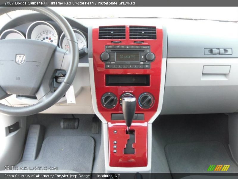 Inferno Red Crystal Pearl / Pastel Slate Gray/Red 2007 Dodge Caliber R/T