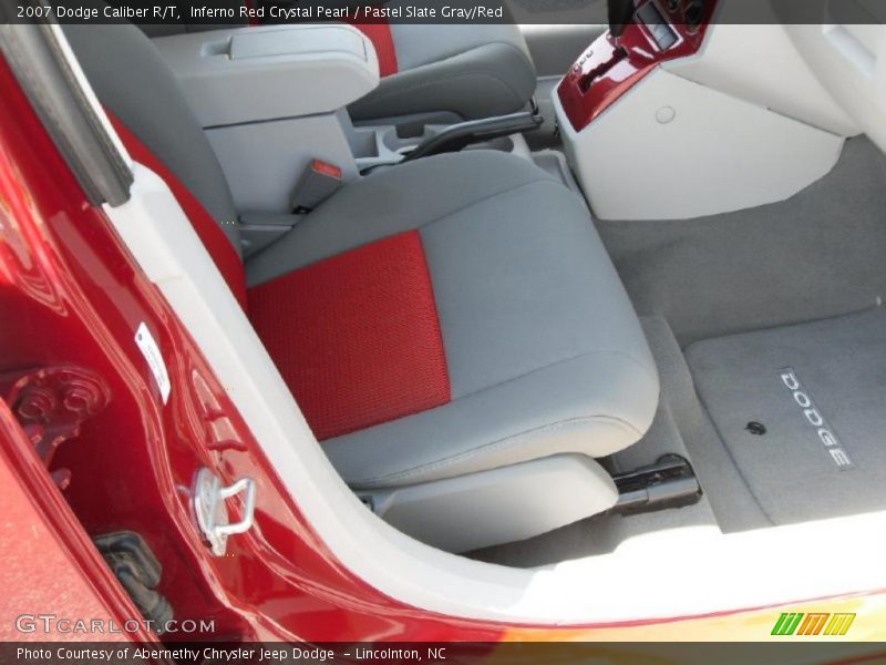Inferno Red Crystal Pearl / Pastel Slate Gray/Red 2007 Dodge Caliber R/T