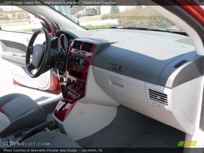 Inferno Red Crystal Pearl / Pastel Slate Gray/Red 2007 Dodge Caliber R/T