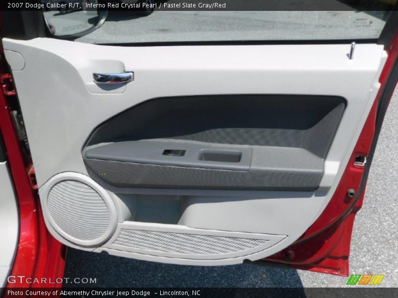 Inferno Red Crystal Pearl / Pastel Slate Gray/Red 2007 Dodge Caliber R/T