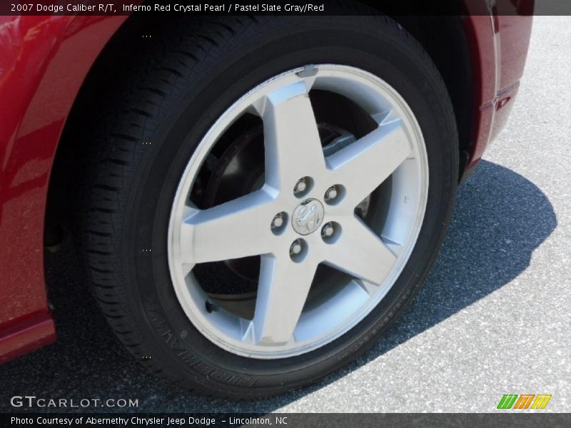 Inferno Red Crystal Pearl / Pastel Slate Gray/Red 2007 Dodge Caliber R/T